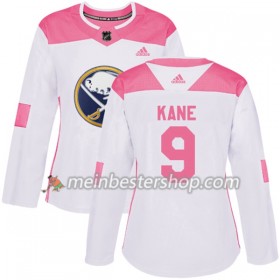 Buffalo Sabres Evander Kane 9 Adidas 2017-2018 Weiß Pink Fashion Trikot Authentic - Dame